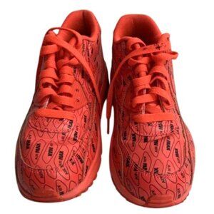 Nike Air Max Shoes Red All-Over Print Youth Size‎ 6.5Y Athletic Sneakers
